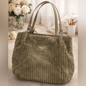 Fashionable Olive Green Tote Bag
